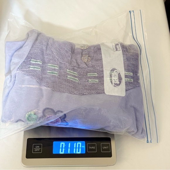 Naartjie GUC Girls 2013 Hooded Purple Sweater Dress with Floral Appliques Size 5 - Picture 12 of 12